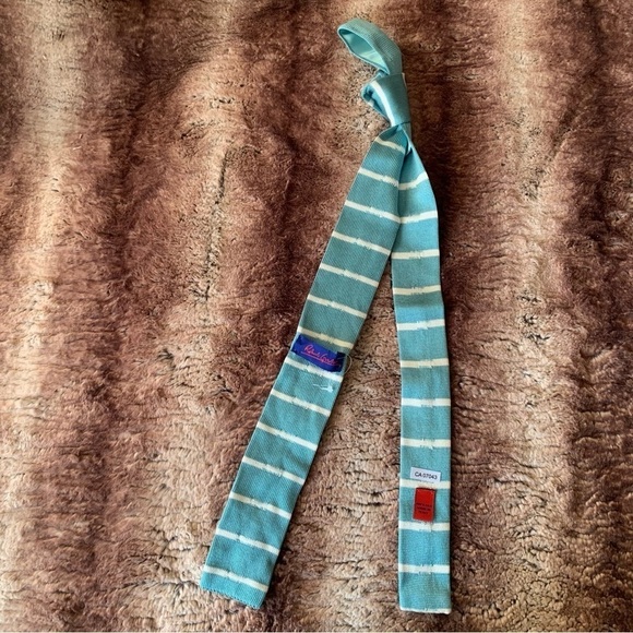 Robert Graham Teal and White Striped Tie - Picture 2 of 8